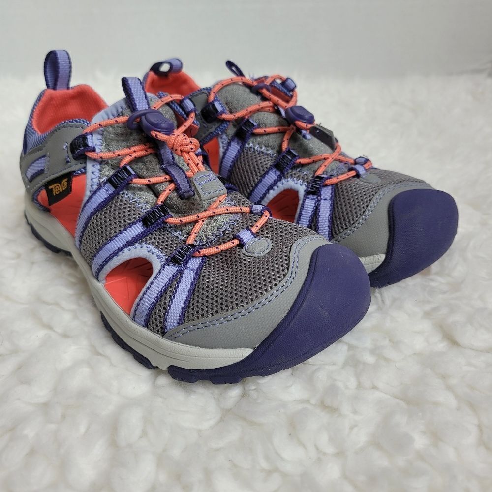 Teva Kids Manatee Sport Sandals Size 2 Gray Closed Toe Hiking Outdoor Water